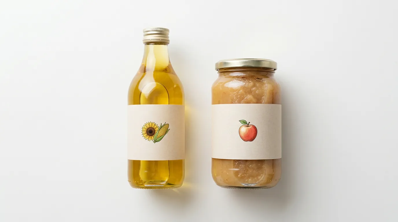 Aceite Vegetal → Compota de Manzana