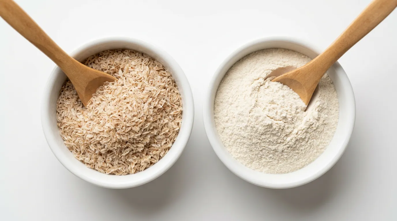 Cáscara de Psyllium → Goma Xantana