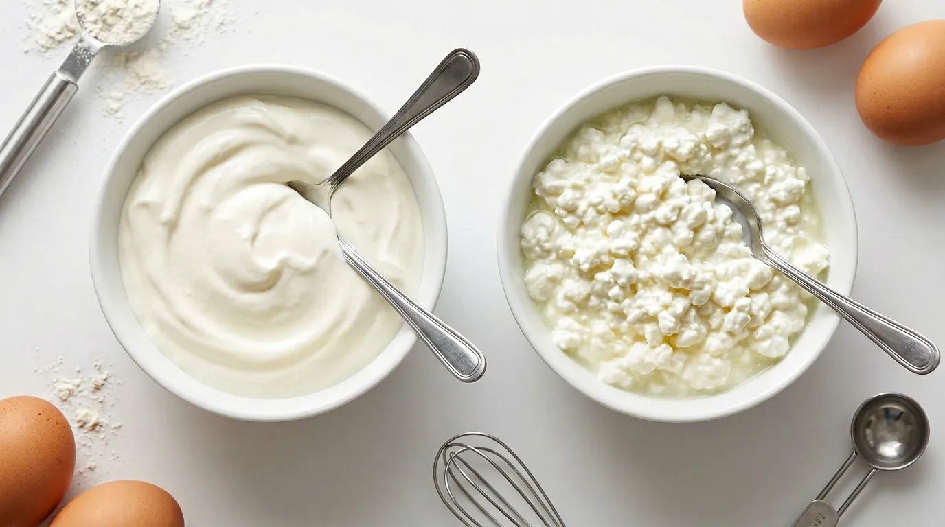 Crema Agria → Queso Cottage