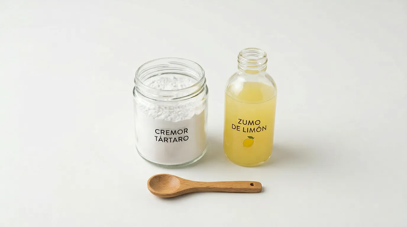 Cremor Tártaro → Zumo de Limón