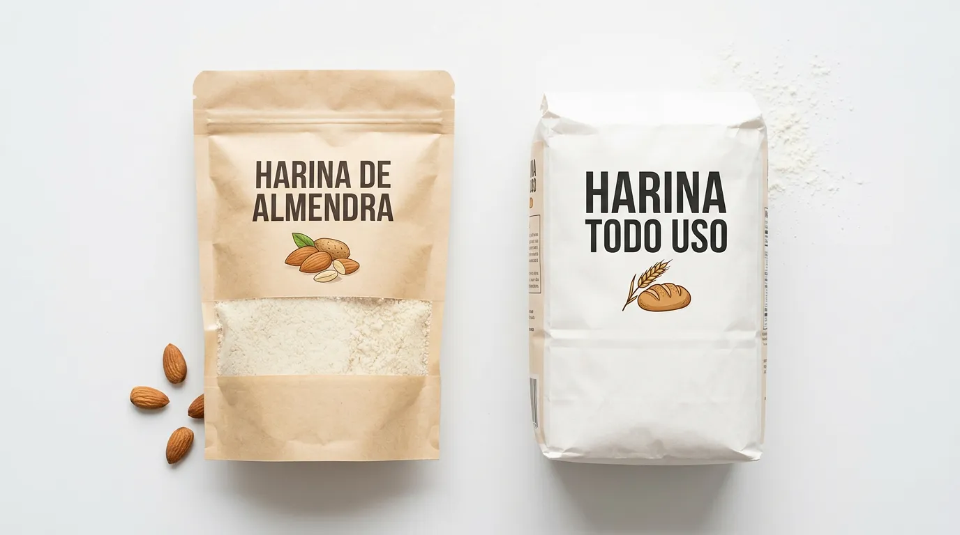 Harina de Almendra → Harina de Trigo