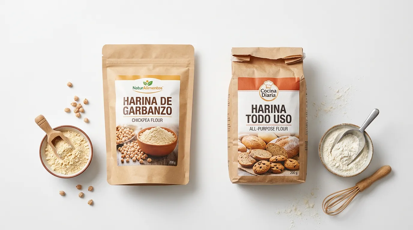 Harina de Garbanzo → Harina de Trigo