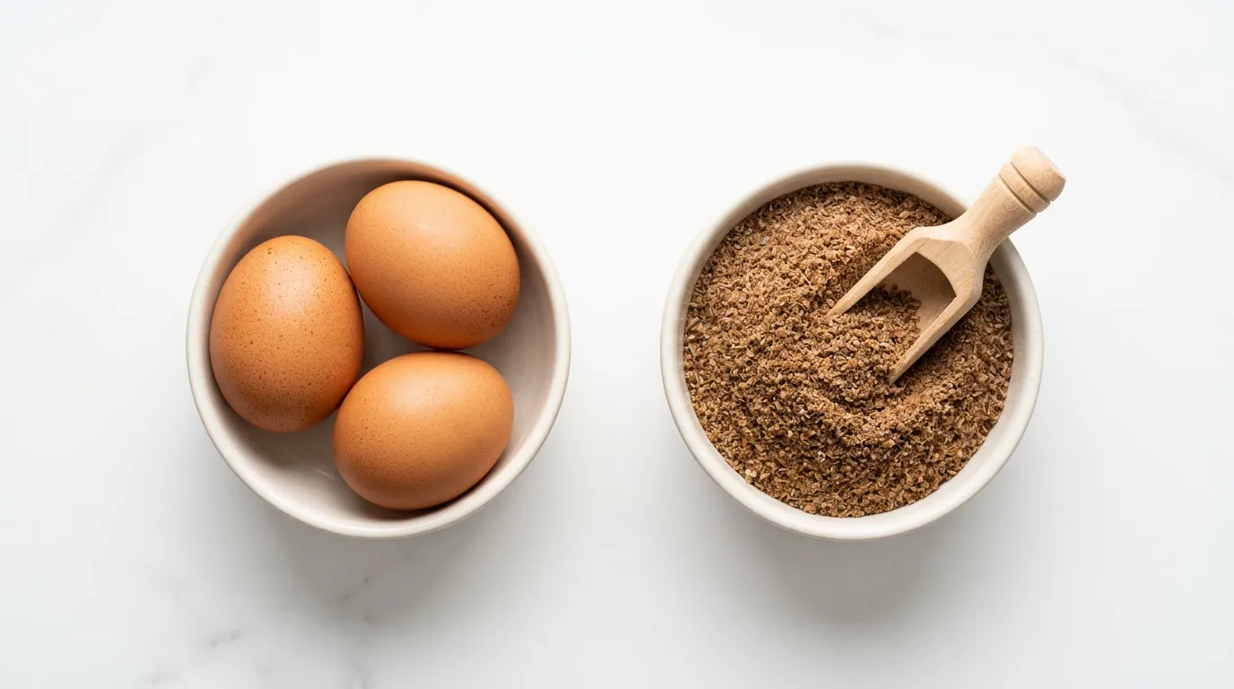 Huevos → Linaza Molida