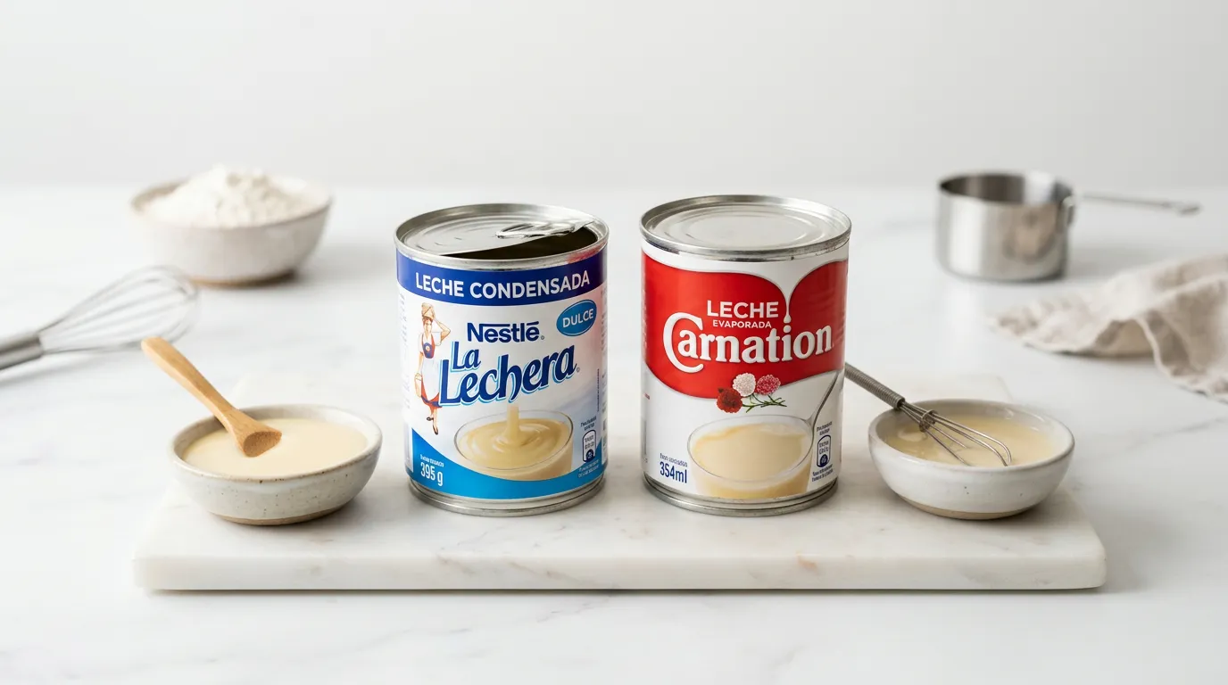 Leche Condensada → Leche Evaporada