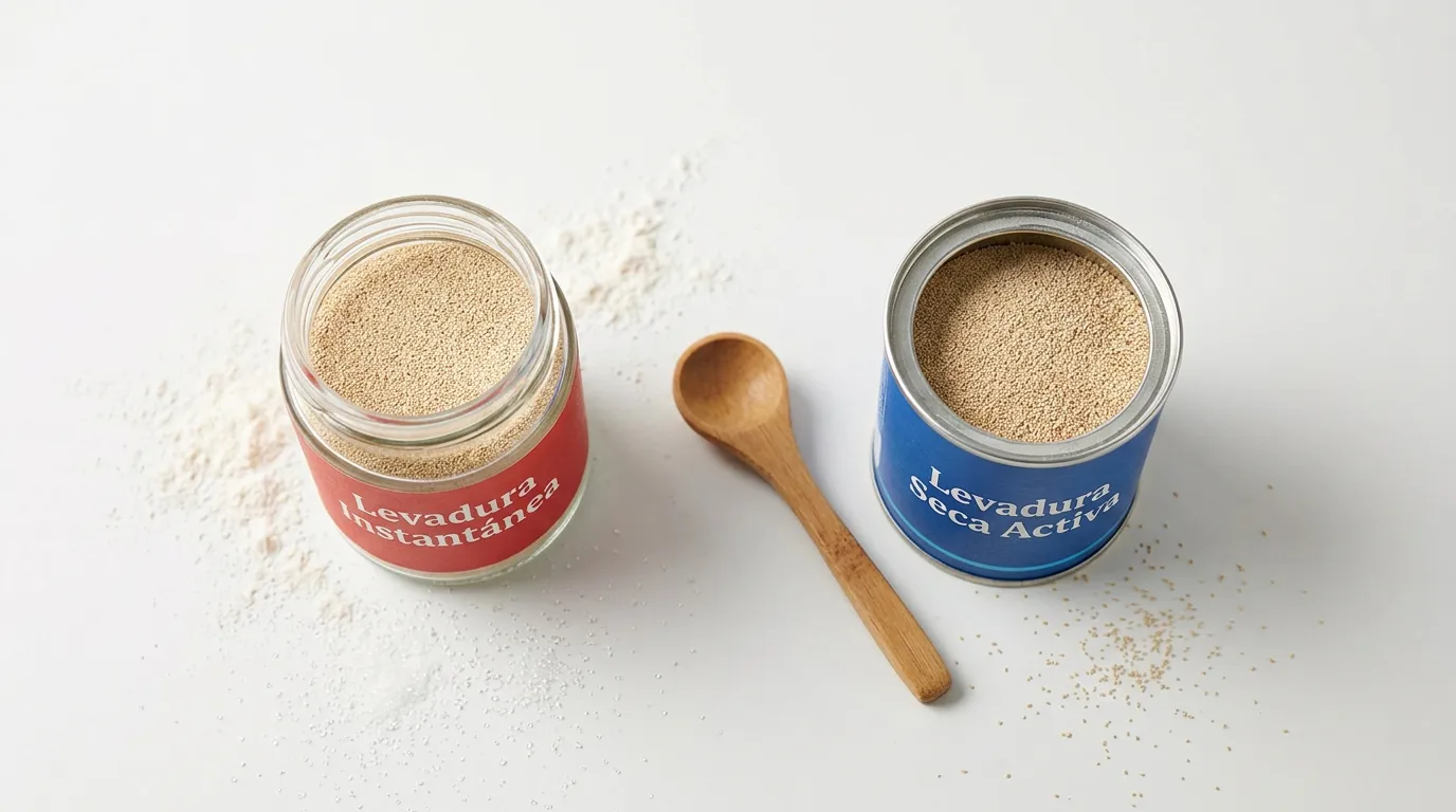 Levadura Instantánea → Levadura Seca Activa