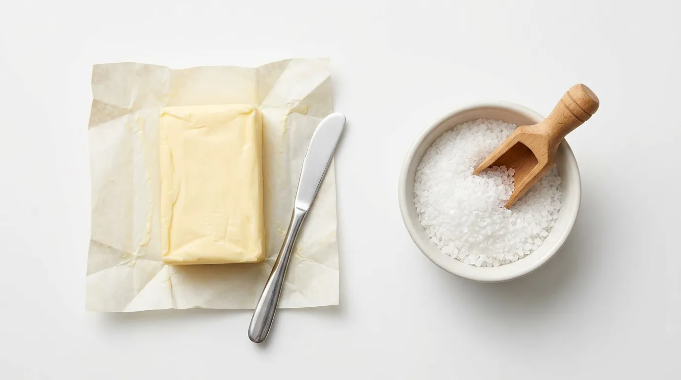 Mantequilla con Sal → Mantequilla sin Sal y Sal