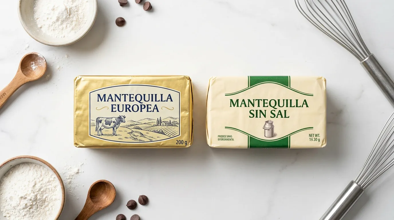 Mantequilla Europea → Mantequilla sin Sal
