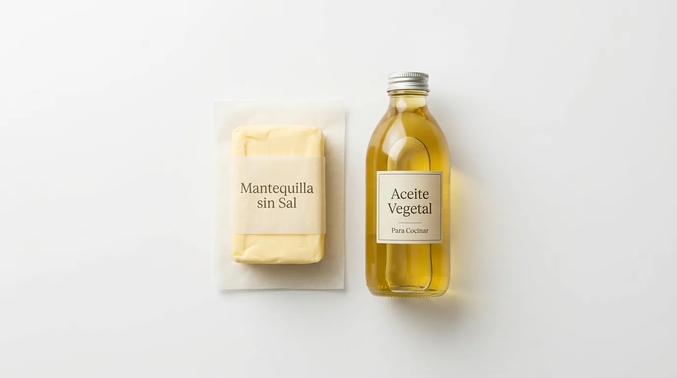 Mantequilla sin Sal → Aceite Vegetal