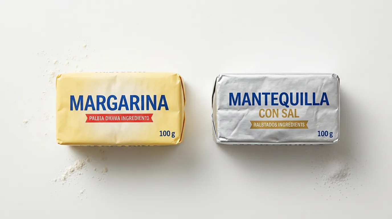 Margarina → Mantequilla con Sal