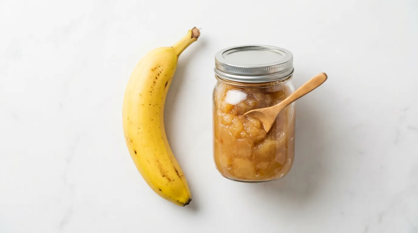 Plátano → Compota de Manzana