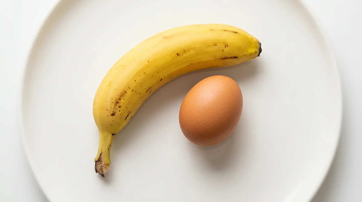 Plátano → Huevo